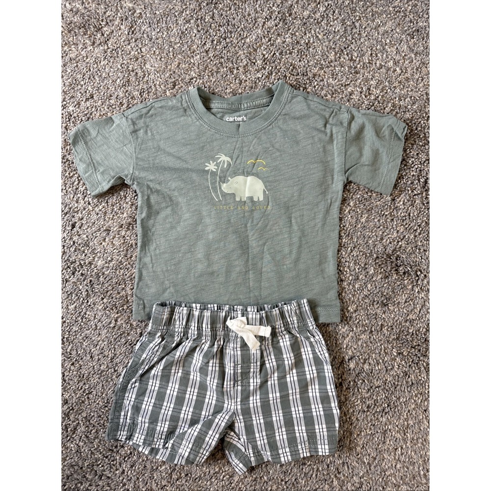 Just One You by Carter's Little And Loved 2 Piece Outfit Green Size 9 Months‎